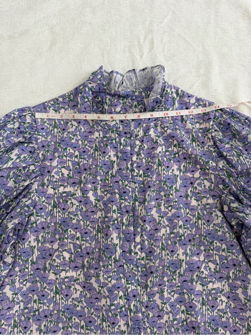 Hyacinth House Purple Poppies Louisa Maxi Dress M Cotton - Picture 12 of 14